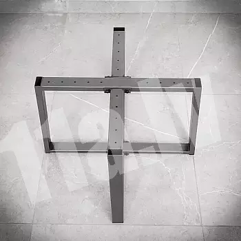 Prisukamas metalinis stalo pagrindas Cross-Frame pagamintas iš plieno, dydis 60x40cm, juodos spalvos