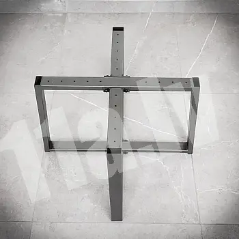 Screwable metal table base Cross-Frame made of steel, size 60x40cm, black color
