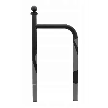 Āra metāla velosipēdu novietne, melna krāsa, retro stils, enkurots ar betonu, izmērs 100x60 cm