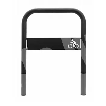Bicycle rack, to be concreted, black color, size 80x80 cm