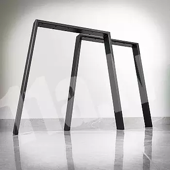 Metalinės stalo kojos PI iš plieno, išmatavimai 75x72cm, 2 vnt. rinkinys