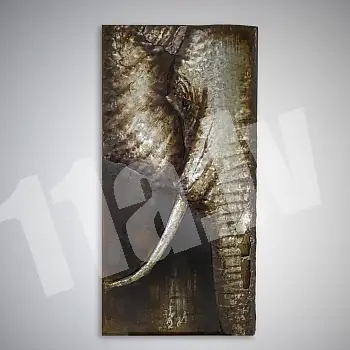 3D metal art Elephant, height 150 cm, width 75 cm