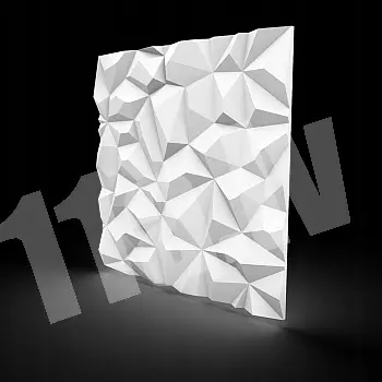 Decorative wall panels made of polystyrene, 60x60cm, white color, set of 12 pcs.