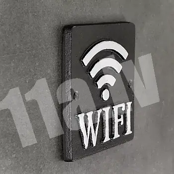 Cast iron metal sign WiFi, 2 pcs