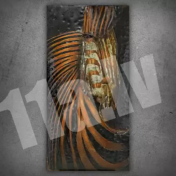 3D metal painting Zebra 65x130cm