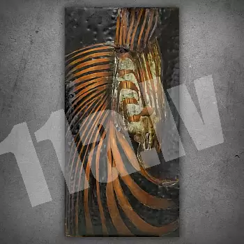 3D metal painting Zebra 75x150cm