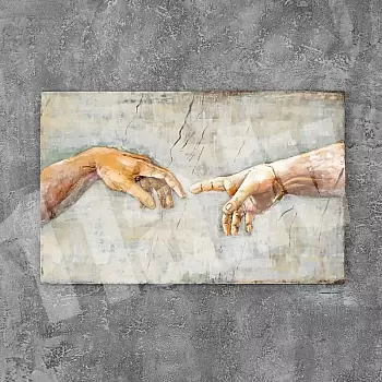 3D metal painting Fresco, height 70 cm, width 120 cm