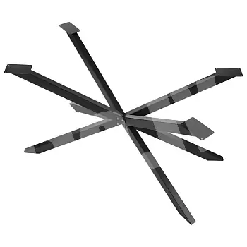 Design metal table frame Star, height 72.5 cm, dimensions 130x68 cm, black color
