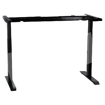 Metalinis stalo rėmas su elektriniu aukščio reguliavimu, juodos spalvos, du varikliai, aukštis 70,5-118 cm, ilgis 119-172 cm