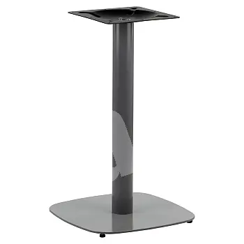 Central table base made of metal, grey color, height 73 cm, base dimensions 45x45 cm, weight 13.9 kg