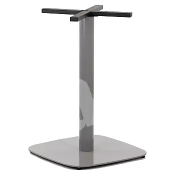 Central table leg made of metal, grey color, base dimensions 50x50 cm, height 73 cm, about 16 kg heavy