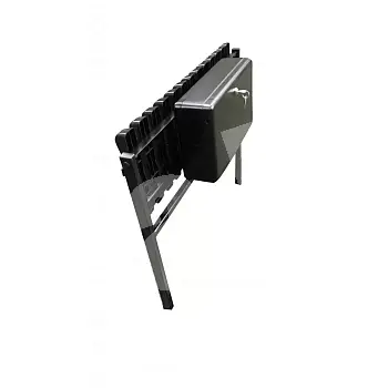 Metallist kalmistupink PVC ribidest allalastava istme ja lukustatava kastiga, laius 82 cm