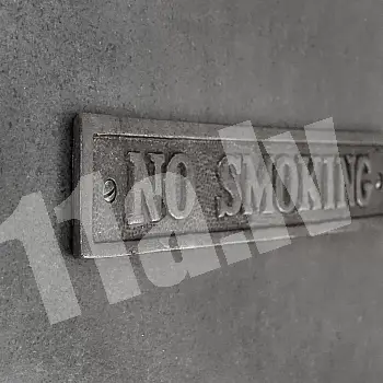 Cast iron metal sign NO SMOKING, dimensions 23x4 cm, set of 5 pcs.
