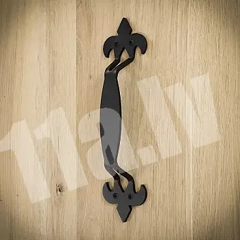 Bīdāmo durvju metāla vilkme no tērauda, melnā krāsā, komplektā 4 gab., augstums 27,5 cm, svars 250 grami