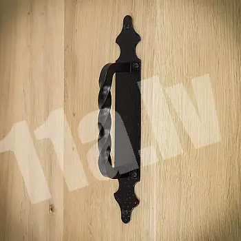 Lükandukse metallist käepide terasest, lakitud, musta värvi, komplektis 4 tk, pikkus 28 cm