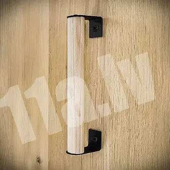 Wooden and metal handle for sliding doors, length 21 cm, set of 4 pcs.