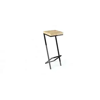 Baaritool, metallist alus, puidust iste, kõrgus 75 cm