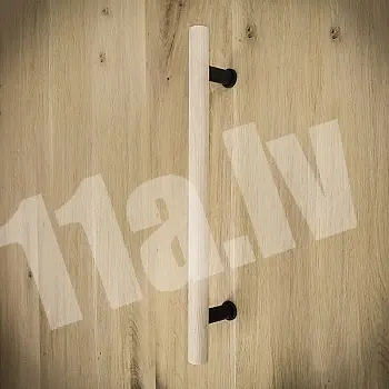 Wooden and steel sliding door handle, height 40 cm, weight 430 grams, 3 pieces in the set.