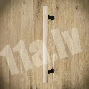 Wooden and steel sliding door pull handle, height 60 cm, weight 530 grams, set of 3 pieces.