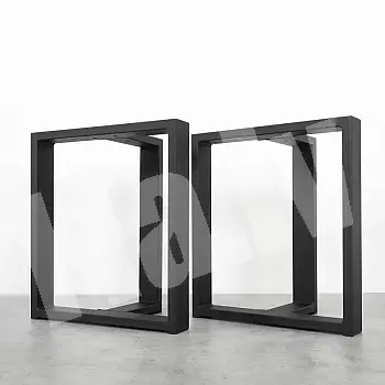 Massiivsed metallist T-tüüpi jalad terasest kohvilauale või pingile, suurus 40x45x17 cm, komplektis 2 tk
