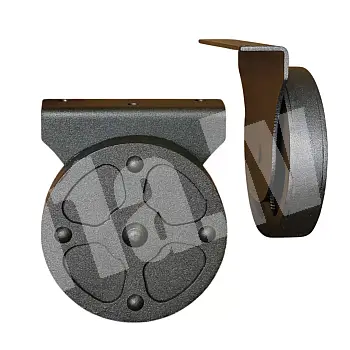 Metal furniture castors with a diameter of 7.5 cm, 12 cm or 20 cm, set of 2 pcs.