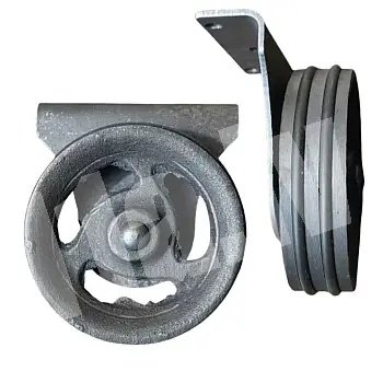 Decorative castors made of steel with two rubber rims in the wheel, black color, height 14 cm, set of 2 wheels
