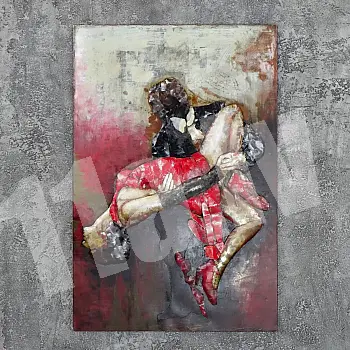 3D metal art, passion of the dance, 120x80cm
