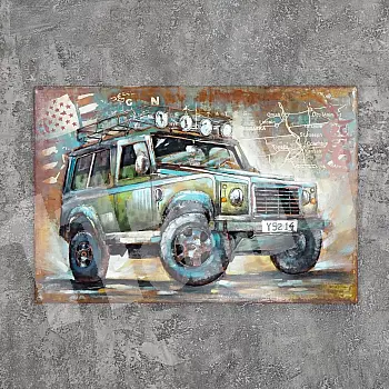 Metal image 3D off-road, 120x80cm