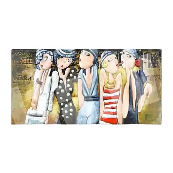 3D metal artwork, girl friends, dimensions 70x140cm, weight 8.5 kg