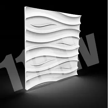 Decorative wall panels made of polystyrene The depth, 60x60cm, white color, paintable, set of 12 pcs