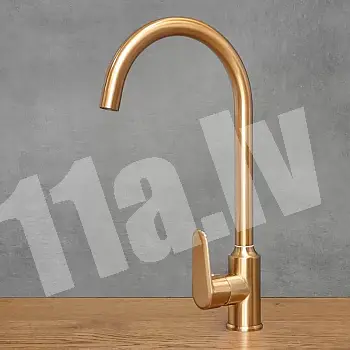 Nerūsējošā tērauda jaucējkrāns, augstums 39 cm, snīpi garums 17,5 cm, krāsa: Antīka bronza