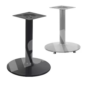Black or Grey Metal Coffee Table Leg - Adjustable Base 46 cm, Height 57.5 cm for Round Tops 50-70cm