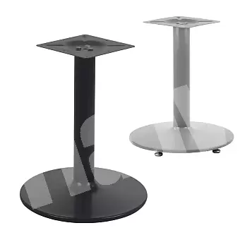 Metāla centrālā galda kāja kafijas galdiņam melnā vai pelēkā krāsā, pamatnes diametrs 46 cm, augstums 57,5 cm