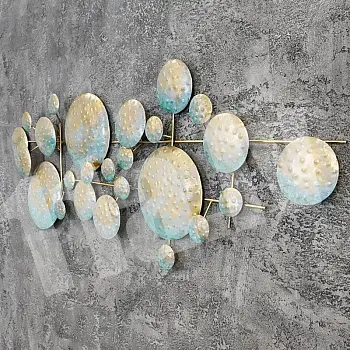 3D metāla sienas māksla, metāla attēls &amp;amp;quot;abstraktas planētas&amp;amp;quot;, izmēri 130x50 cm