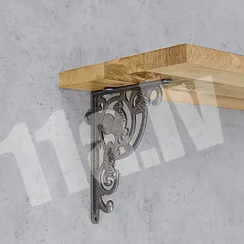 Cast iron shelf support, bracket with dimensions 27x20 cm, holder &amp;quot;Morning rooster&amp;quot; - 2 pcs. in the set.