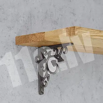 Cast iron shelf support, bracket with dimensions 11x13 cm,  &amp;quot;thread leaves&amp;quot; - set of 2 pcs