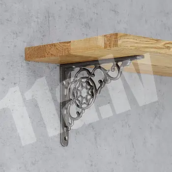 Cast iron shelf support, bracket with dimensions 13x17 cm, &amp;quot;cobweb&amp;quot; - in a set of 2 pcs.