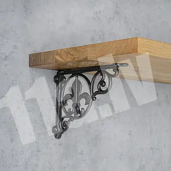 Bracket for shelf made of cast iron Lily, height 16 cm, depth 22 cm, set of 2 pcs.