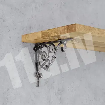 Decorative shelf holder made of cast iron, depth 23 cm, height 20 cm, set of 2 pcs.