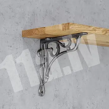 Dekoratīvie čuguna plauktu turētāji 17X19,6 cm komplektā divi gab.