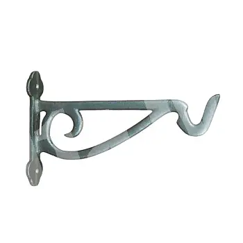Decorative wall bracket made of cast iron with a hook, length from the wall 23 cm, set of 3 pcs.