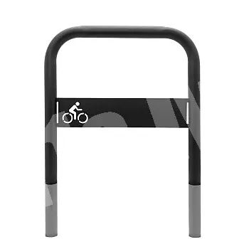 Bicycle rack made of steel, to be concreted, height 80 cm, width 80 cm, black color