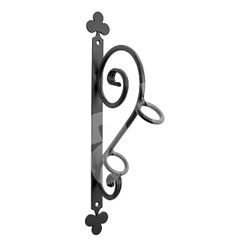 Decorative metal flag holder for facade made from high-quality steel, height 35 cm