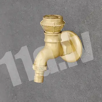 Sieninis maišytuvas iš žalvario, žalvario spalvos, aukštis 10 cm, snapelio ilgis 8,5 cm