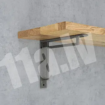 Ketaus lentynos atrama, laikiklis, aukštis 15 cm, stačiai kampai, ilgis 18 cm, rinkinyje 2 vnt.