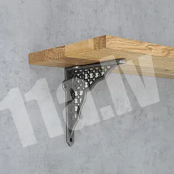 Čuguna plauktu balsts, kronšteins, augstums 15 cm, garums 15 cm, komplektā 2 gabali