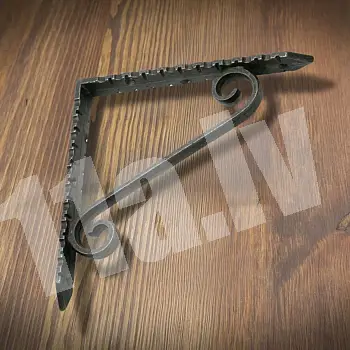 Cast iron shelf support, holder with a height of 15.5 cm and a depth of 15.5 cm, set of 2 pieces.