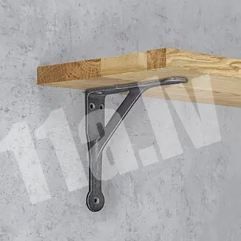 Ketaus lentynos laikiklis, laikiklis, aukštis 13 cm, stačiu kampu, ilgis 13 cm, 2 vnt. rinkinys