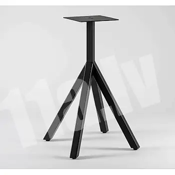 Steel central table base, height 60 cm, base dimensions 43x43 cm, for tabletops up to 70x70 cm