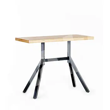 Aukštos klasės žemo aukščio metalinis stalo pagrindas pagamintas iš plieno, aukštis 60 cm, dugno matmenys 43x85, stalviršiams iki 160x80 cm